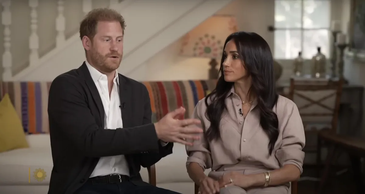 Here’s why Meghan Markle gave Prince Harry an icy stare during their newest interview Here’s why Meghan Markle gave Prince Harry an icy stare during their newest interview