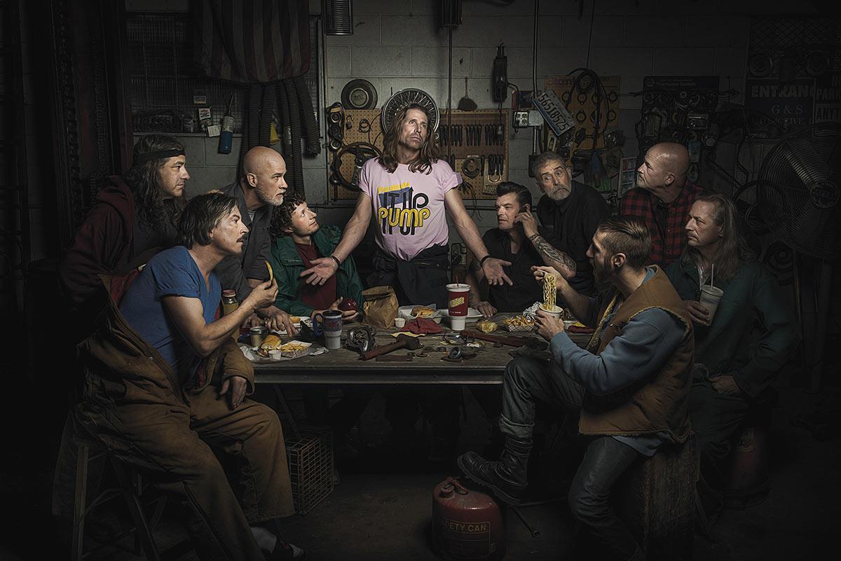 Photographer Hilariously Recreates Renaissance Paintings with Auto-Mechanics