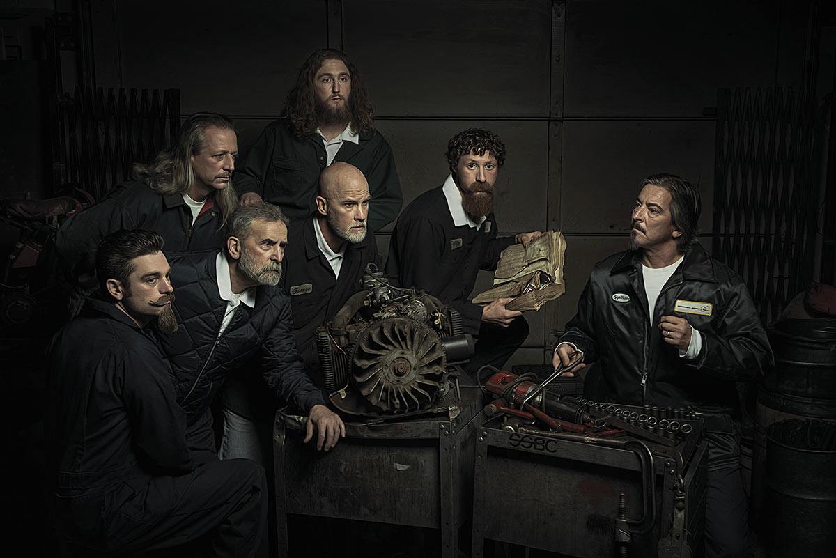 Photographer Hilariously Recreates Renaissance Paintings with Auto-Mechanics