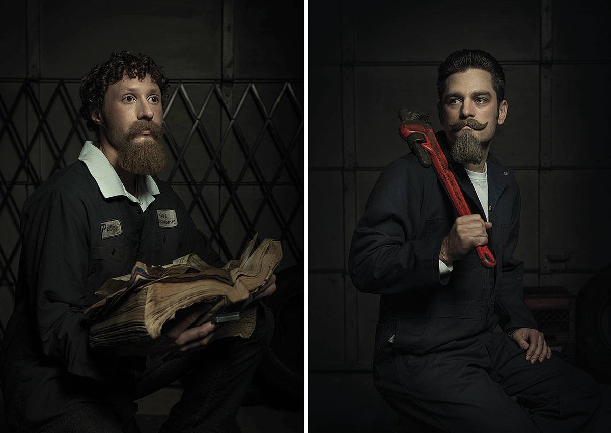 Photographer Hilariously Recreates Renaissance Paintings with Auto-Mechanics